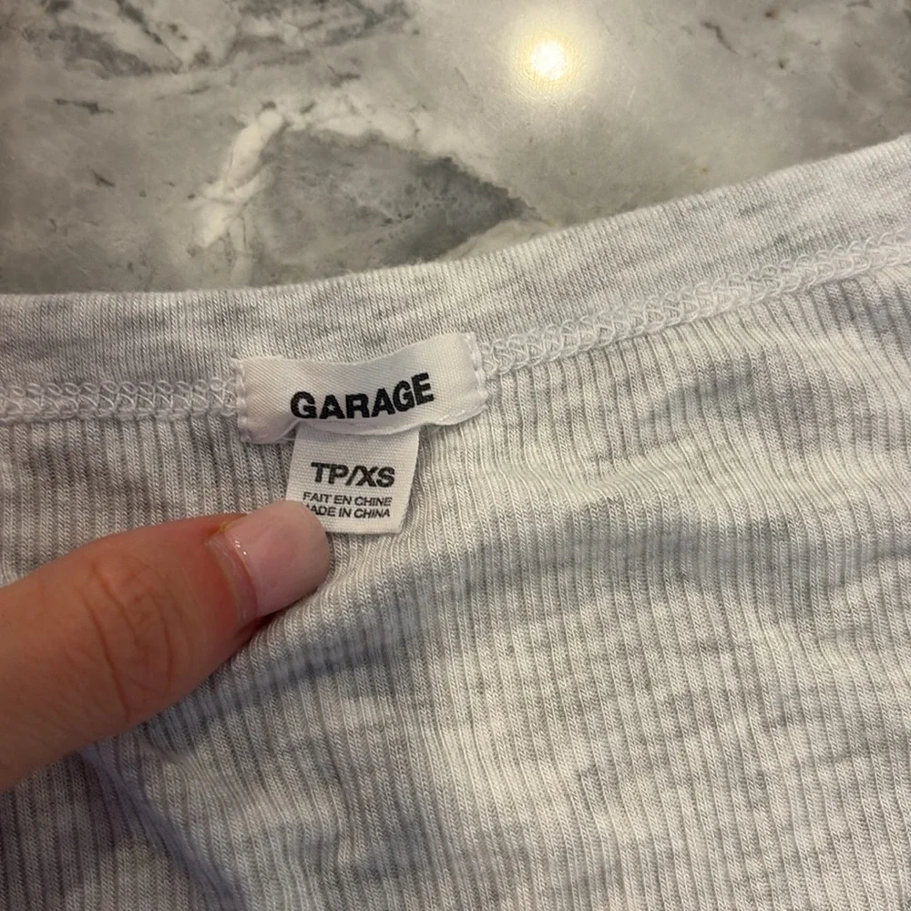 Garage Light Gray Long Sleeve Bodysuit - Picture 2 of 2